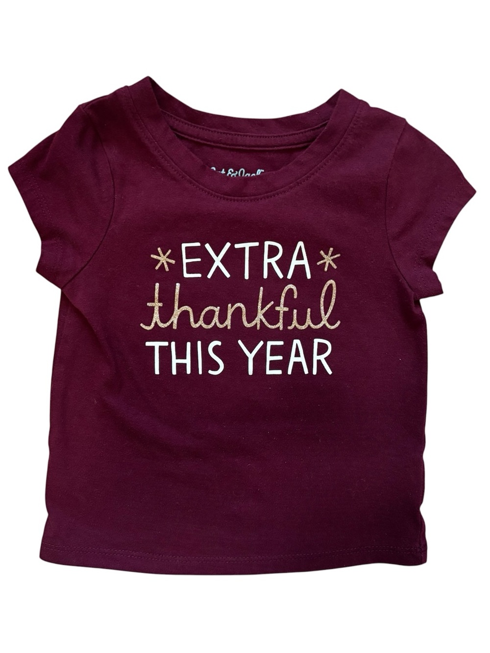 Cat & Jack Maroon Short Sleeve Tee